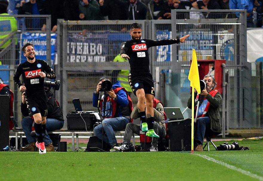 Insigne esulta col Napoli © Getty Images