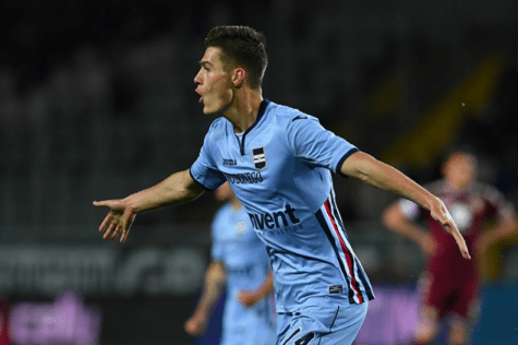 Patrik Schick esulta con la Sampdoria © Getty Images