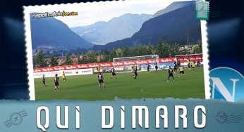 QUI DIMARO – Nono giorno di ritiro per il Napoli, primo allenamento per Mario Rui