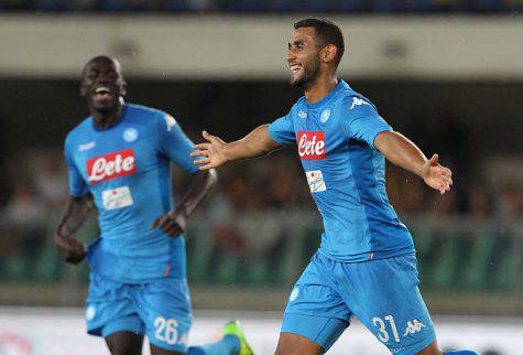 Faouzi Ghoulam in gol in Verona-Napoli ©Getty Images