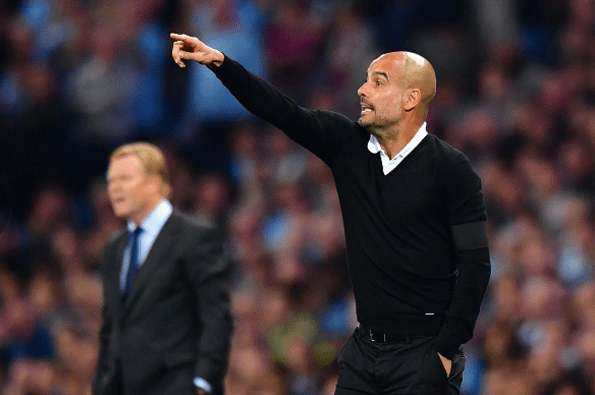 Pep Guardiola in panchina al Manchester City ©Getty