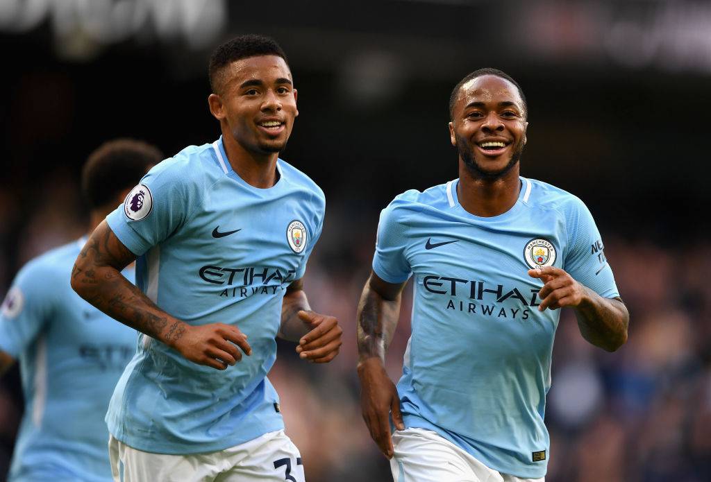 Sterling e Gabriel Jesus