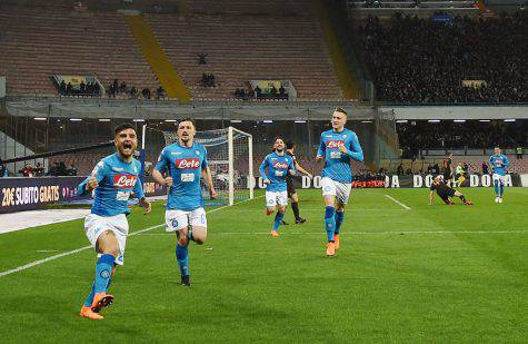 Napoli esulta Insigne