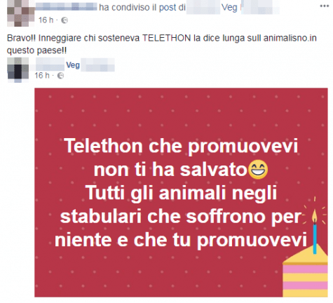 Frizzi vegani Telethon