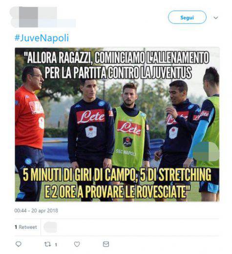 Curiosità Juve-Napoli sfottò