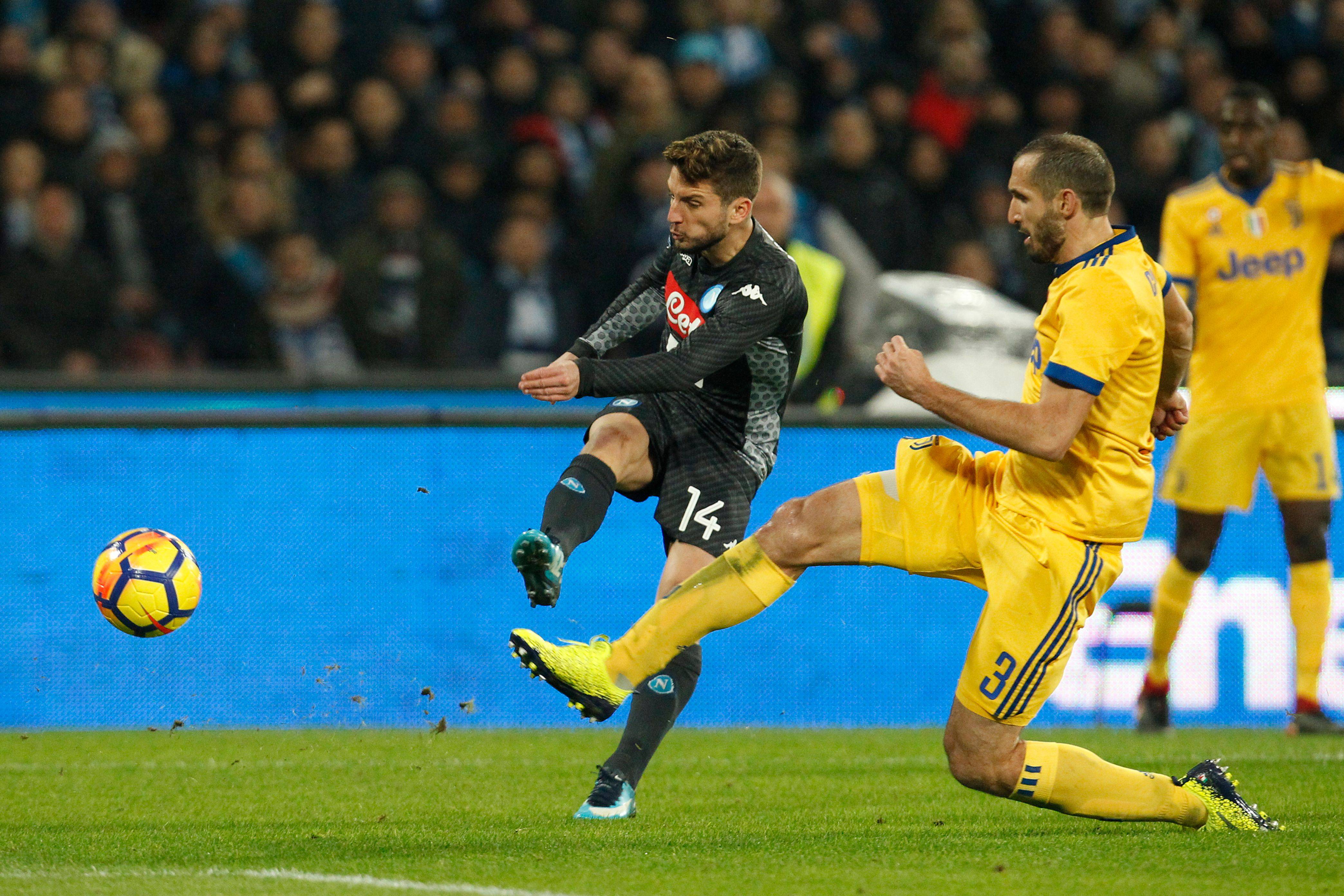 Juventus-Napoli Mertens Chiellini