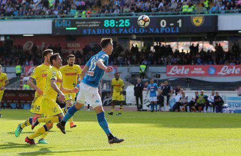 Napoli-Chievo, Milik 