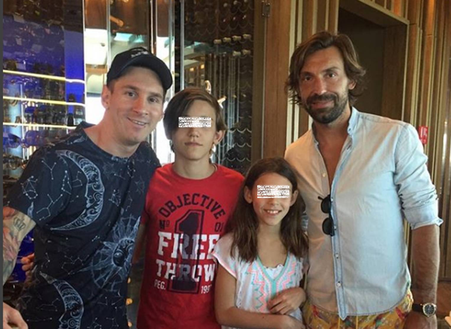 Pirlo, i suoi figli e Messi