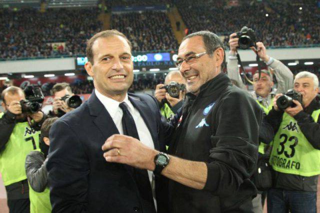 Sarri Allegri curiosità Juve-Napoli