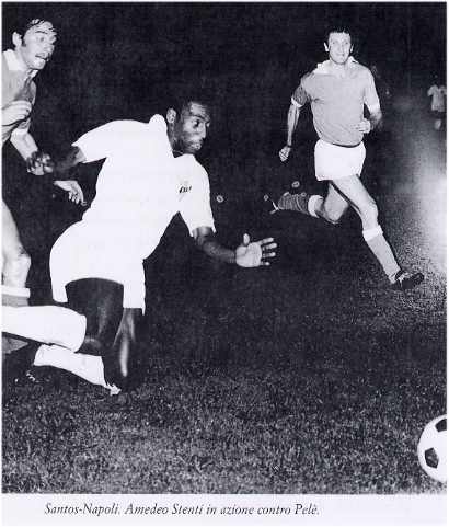 Amedeo Stenti, Napoli contro Santos di Pelé