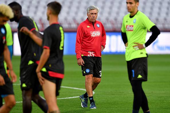 ancelotti allenamento napoli