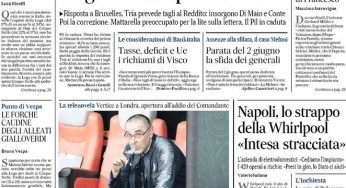 Rassegna stampa sportiva di sabato 1° giugno 2019: Il Mattino