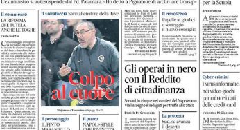 Rassegna stampa sportiva di sabato 15 giugno 2019, Il Mattino