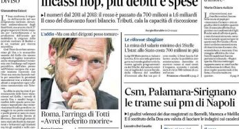 Rassegna stampa sportiva di martedì 18 giugno 2019: Il Mattino