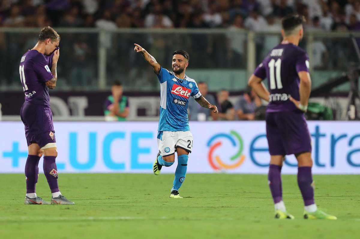 Fiorentina-Napoli, Insigne (Getty Images)