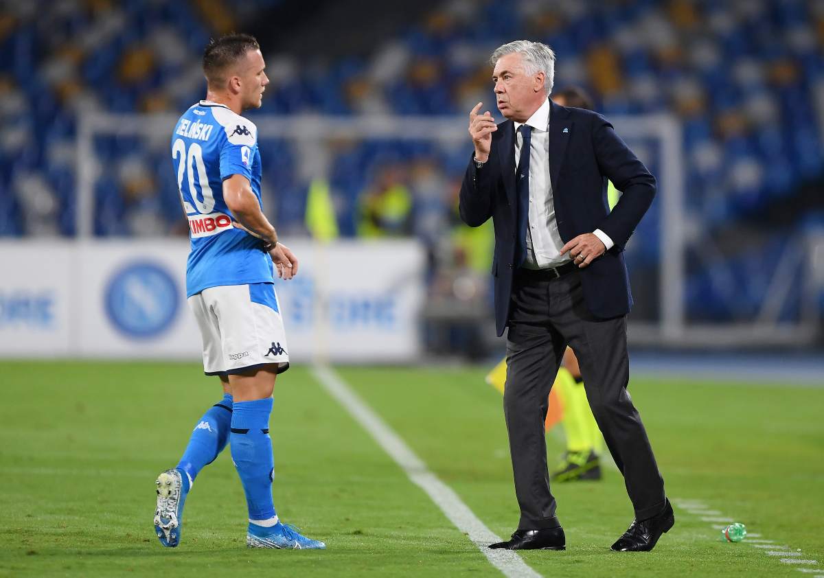 Zielinski e Ancelotti (Getty Images)