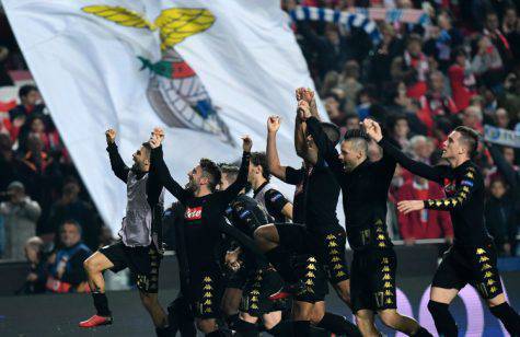 Benfica-Napoli, ultima vittoria in trasferta