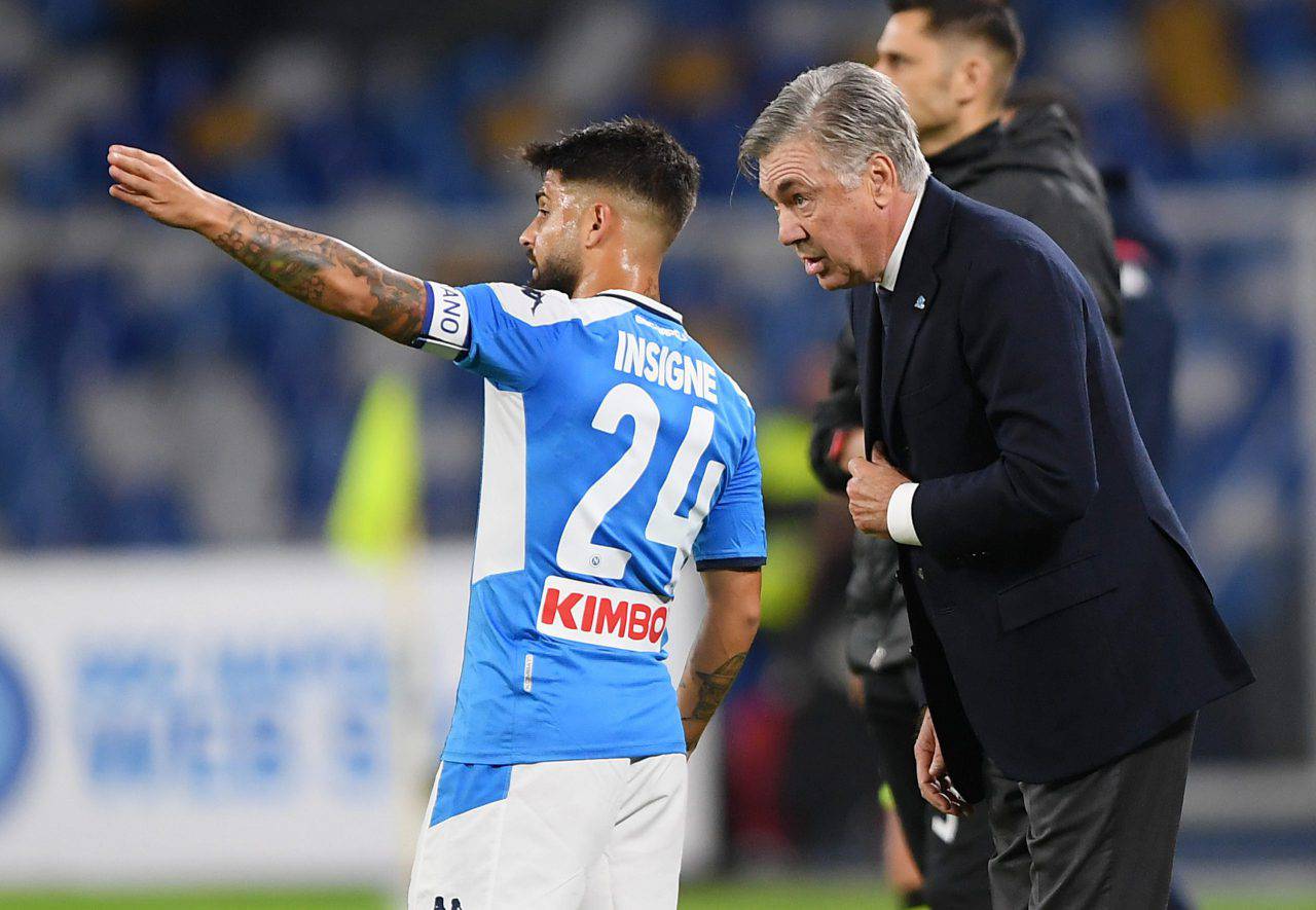 Udinese-Napoli formazioni ancelotti