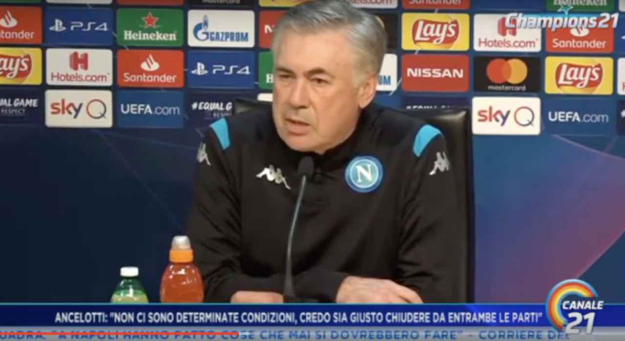 napoli genk ancelotti conferenza