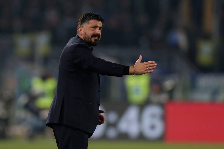 Il tecnico del Napoli Rino Gattuso