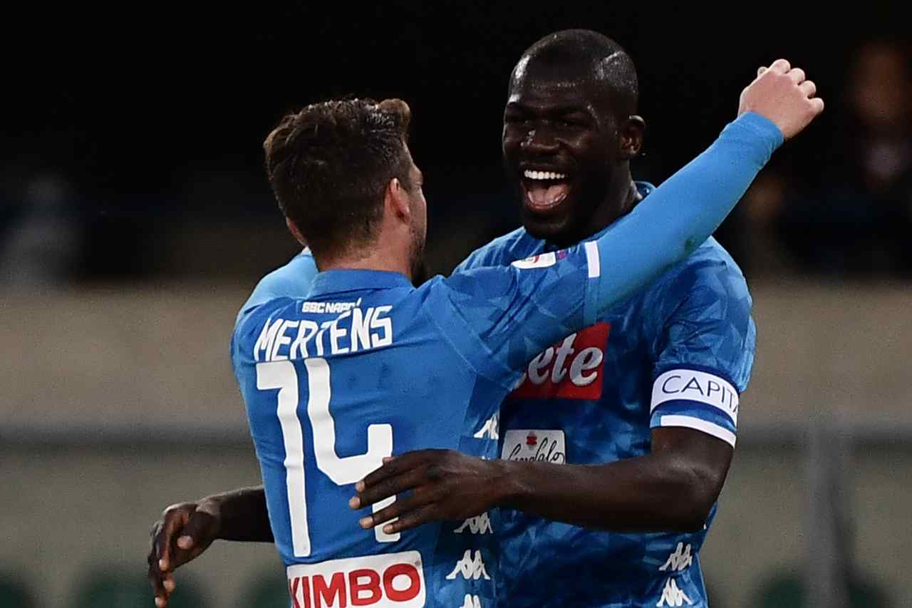 Koulibaly Mertens infortunati Napoli