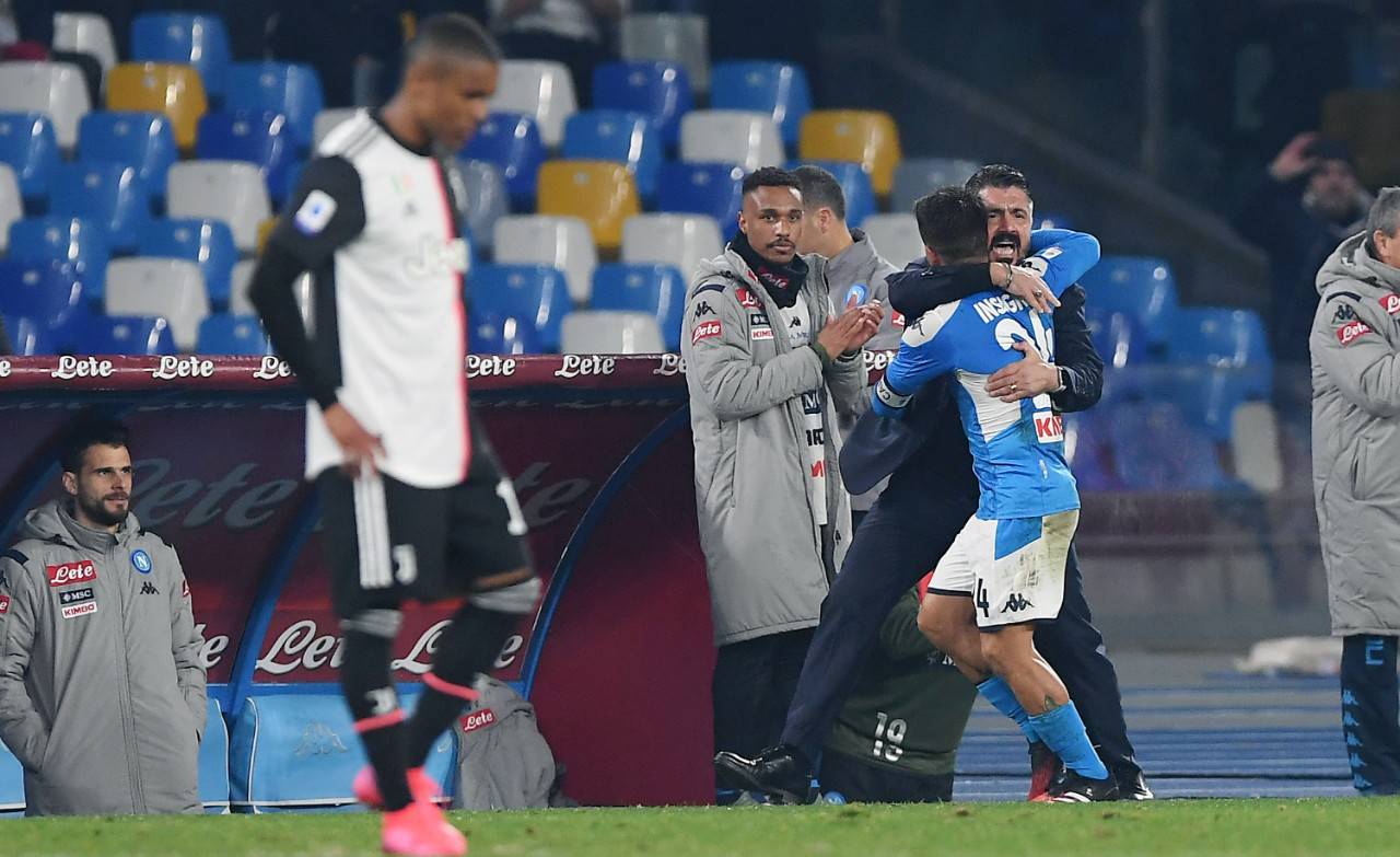 Insigne Gattuso abbraccio