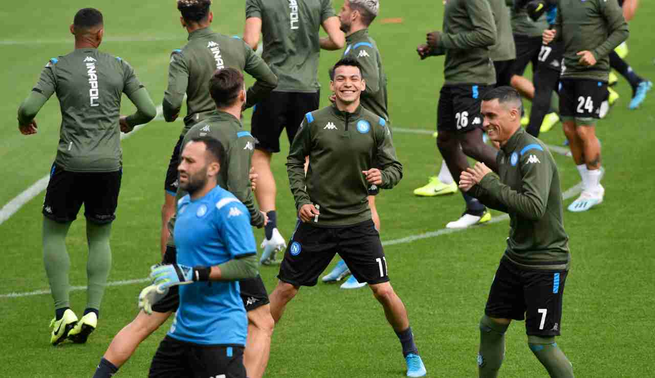 allenamento a casa del Napoli