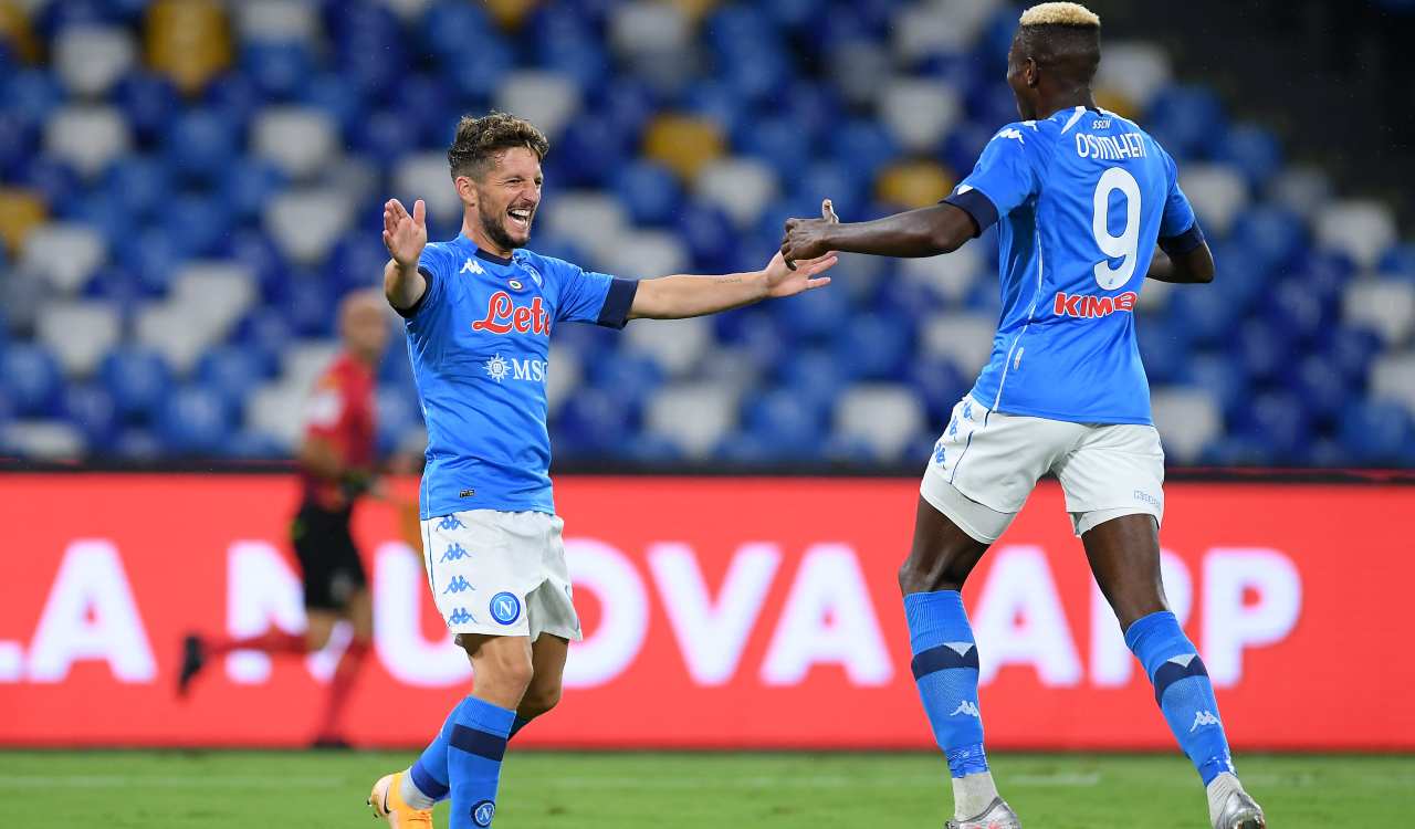 Napoli Lazio Mertens Osimhen formazioni Venezia