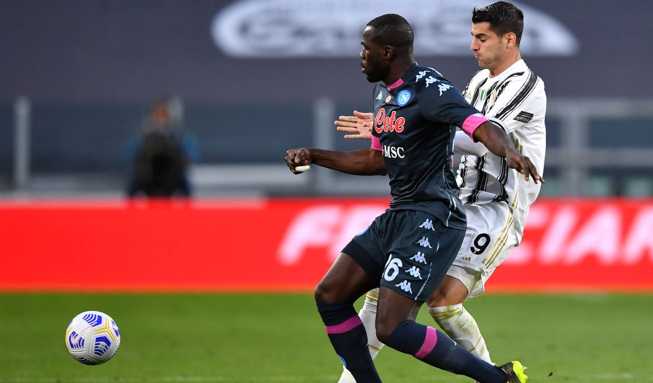 Koulibaly Morata Juve Napoli