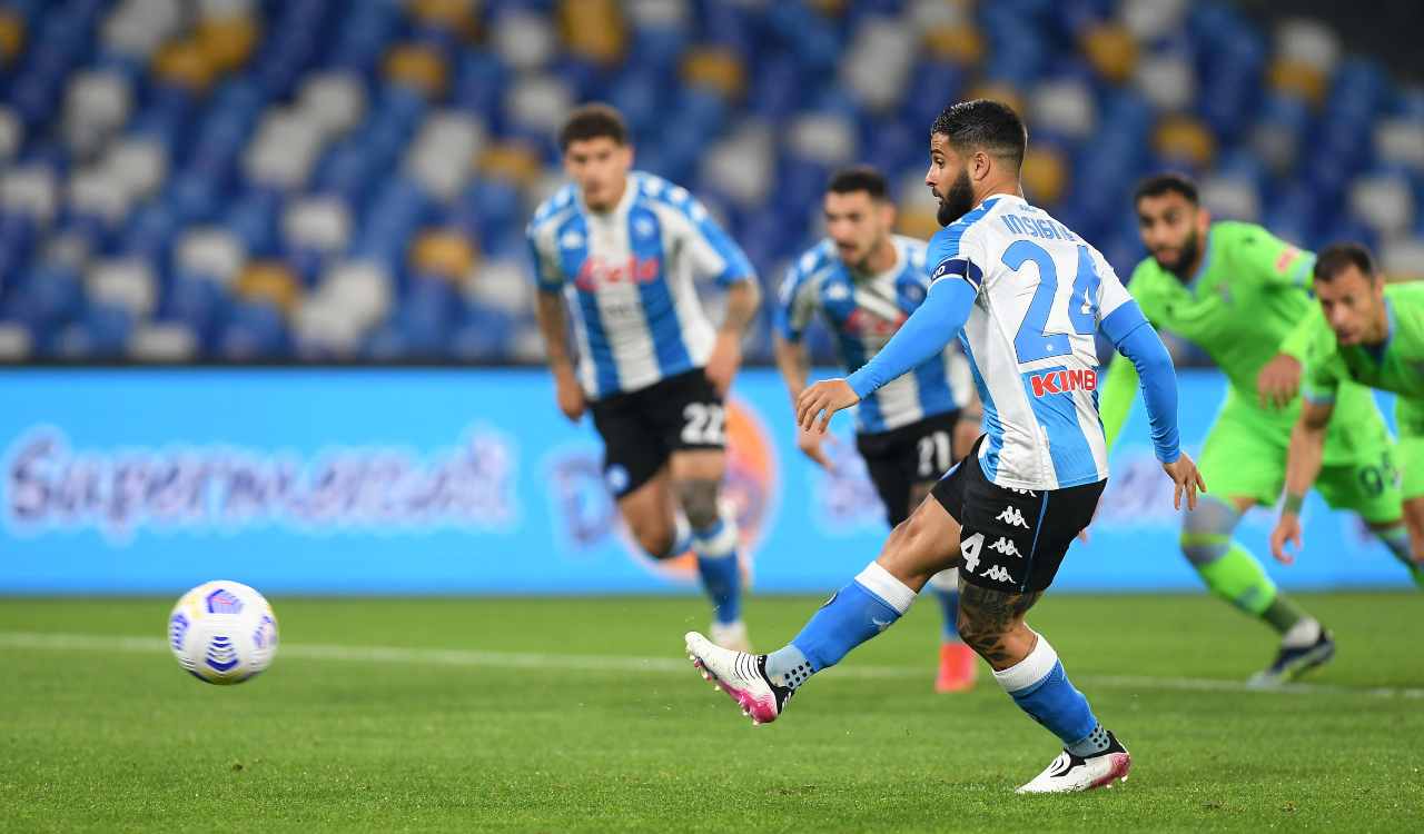 Insigne rigore Napoli Champions