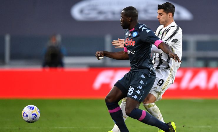 Koulibaly e Morata in Juventus-Napoli