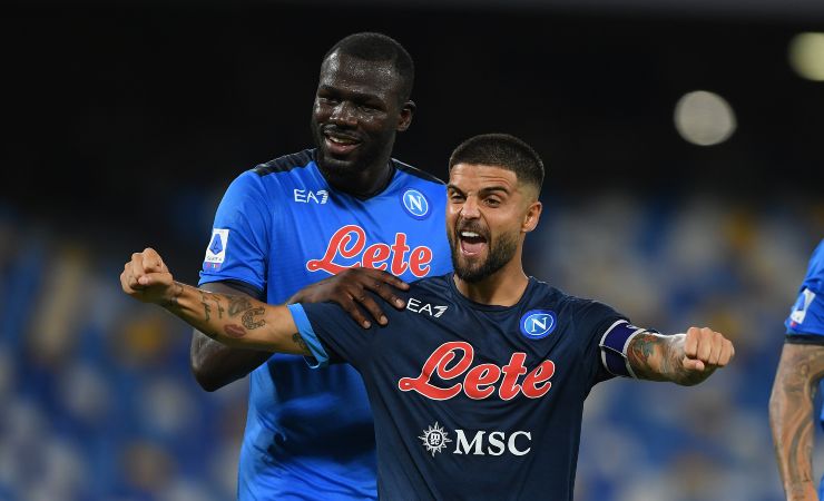 koulibaly e insigne festeggiano 