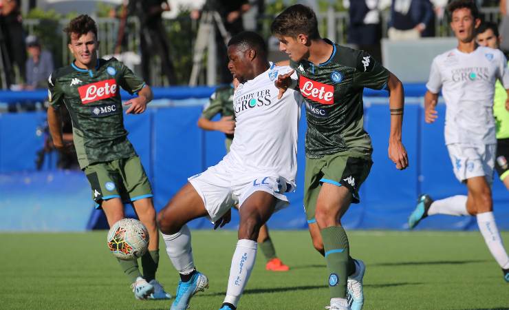 Alessandro Zanoli con la Primavera del Napoli 