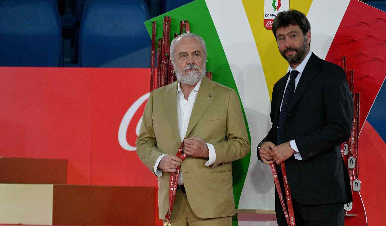 De Laurentiis alla premiazione della Coppa Italia