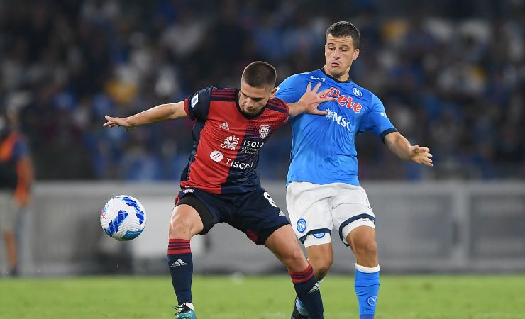 Diego Demme in Napoli-Cagliari 