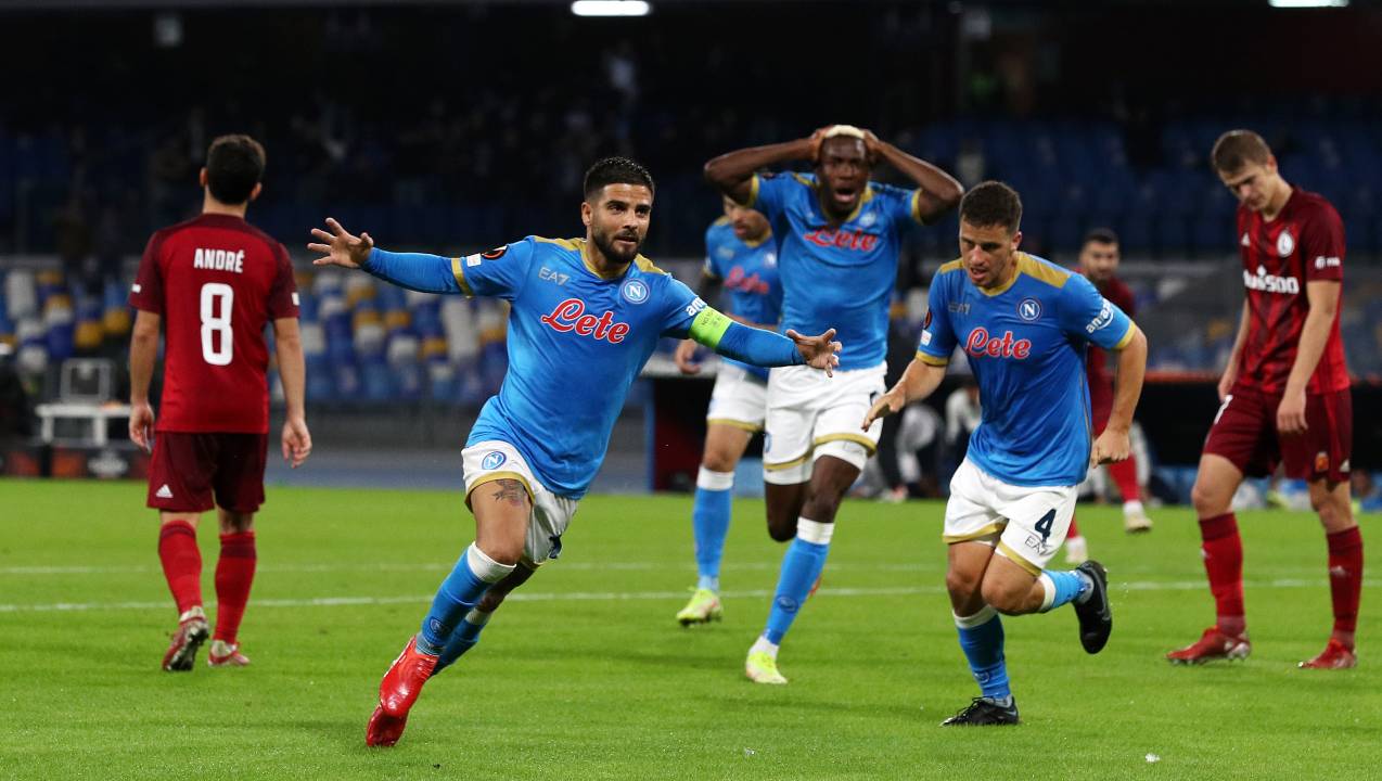 Insigne esultanza Napoli Legia