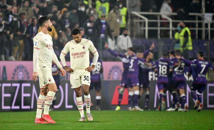 Milan sconfitto contro la Fiorentina 