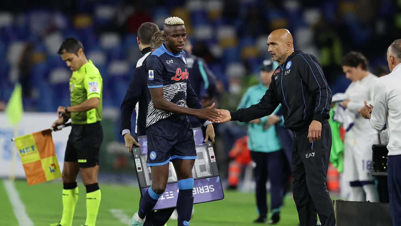 Victor Osimhen e Luciano Spalletti 