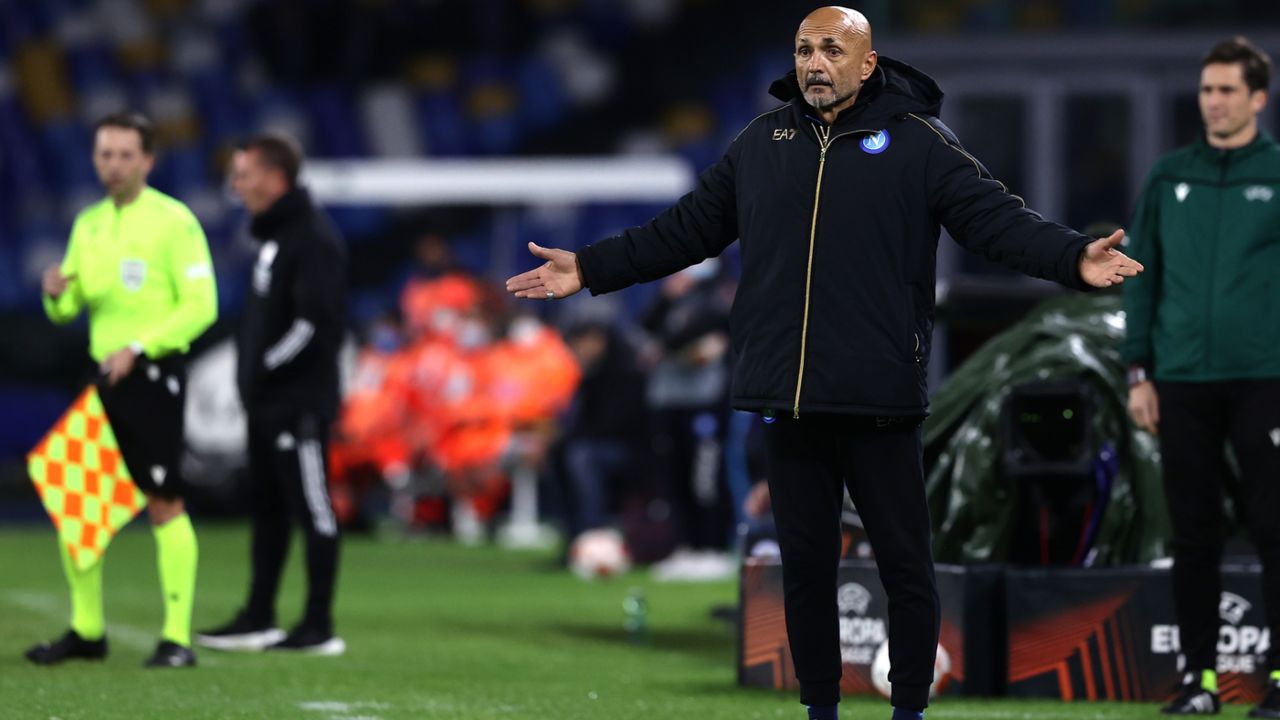 Luciano Spalletti sconsolato Milan-Napoli