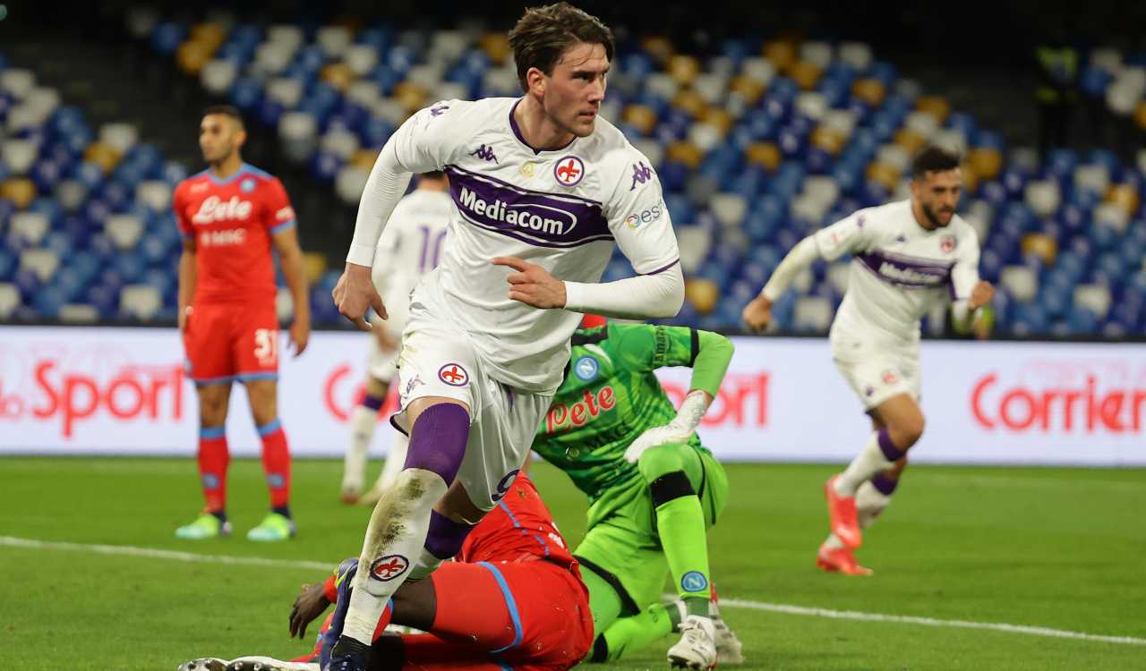 Vlahovic Napoli Fiorentina