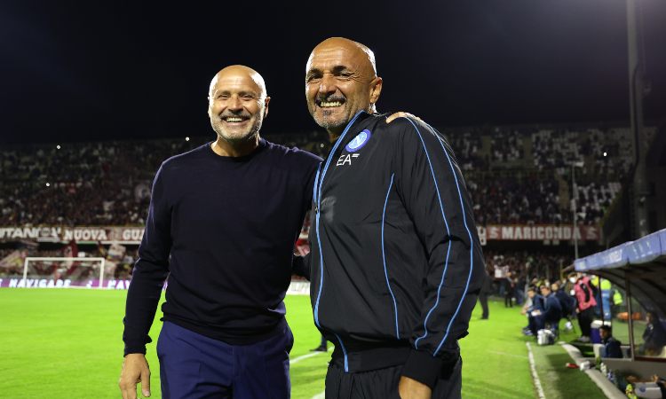 Colantuono e Spalletti all'Arechi di Salerno