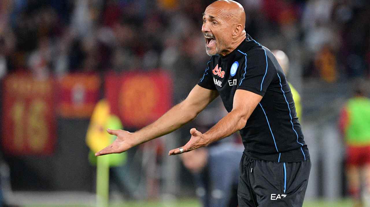 Luciano Spalletti in panchina all'Olimpico