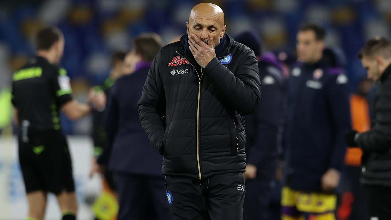 Spalletti durante Napoli-Fiorentina, Coppa Italia