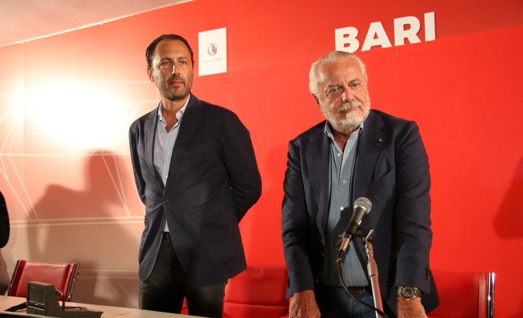 Aurelio e Luigi De Laurentiis, proprietari della Filmauro e presidenti di Napoli e Bari