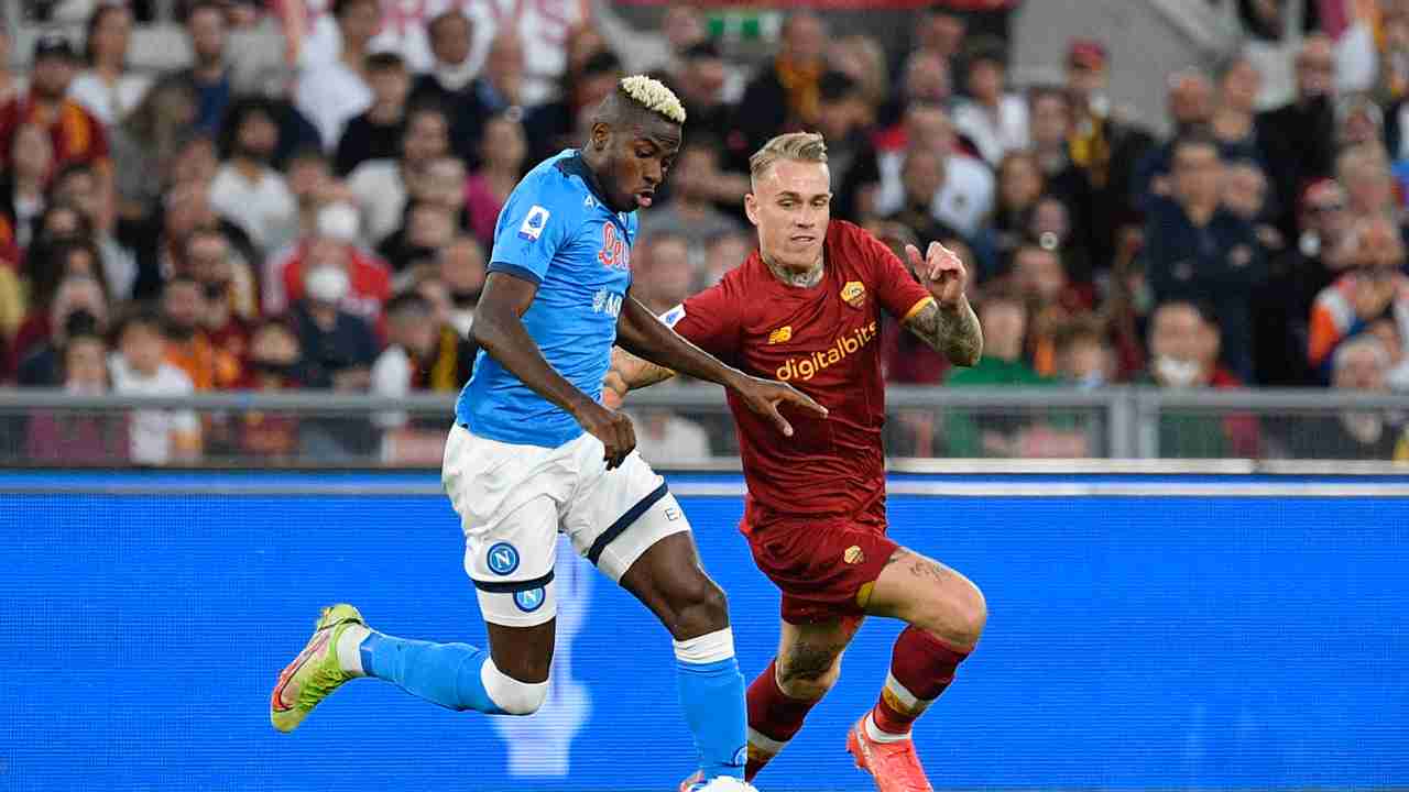 Victor Osimhen in Roma-Napoli 