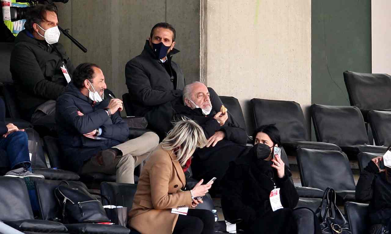 Aurelio e Luigi De Laurentiis allo stadio