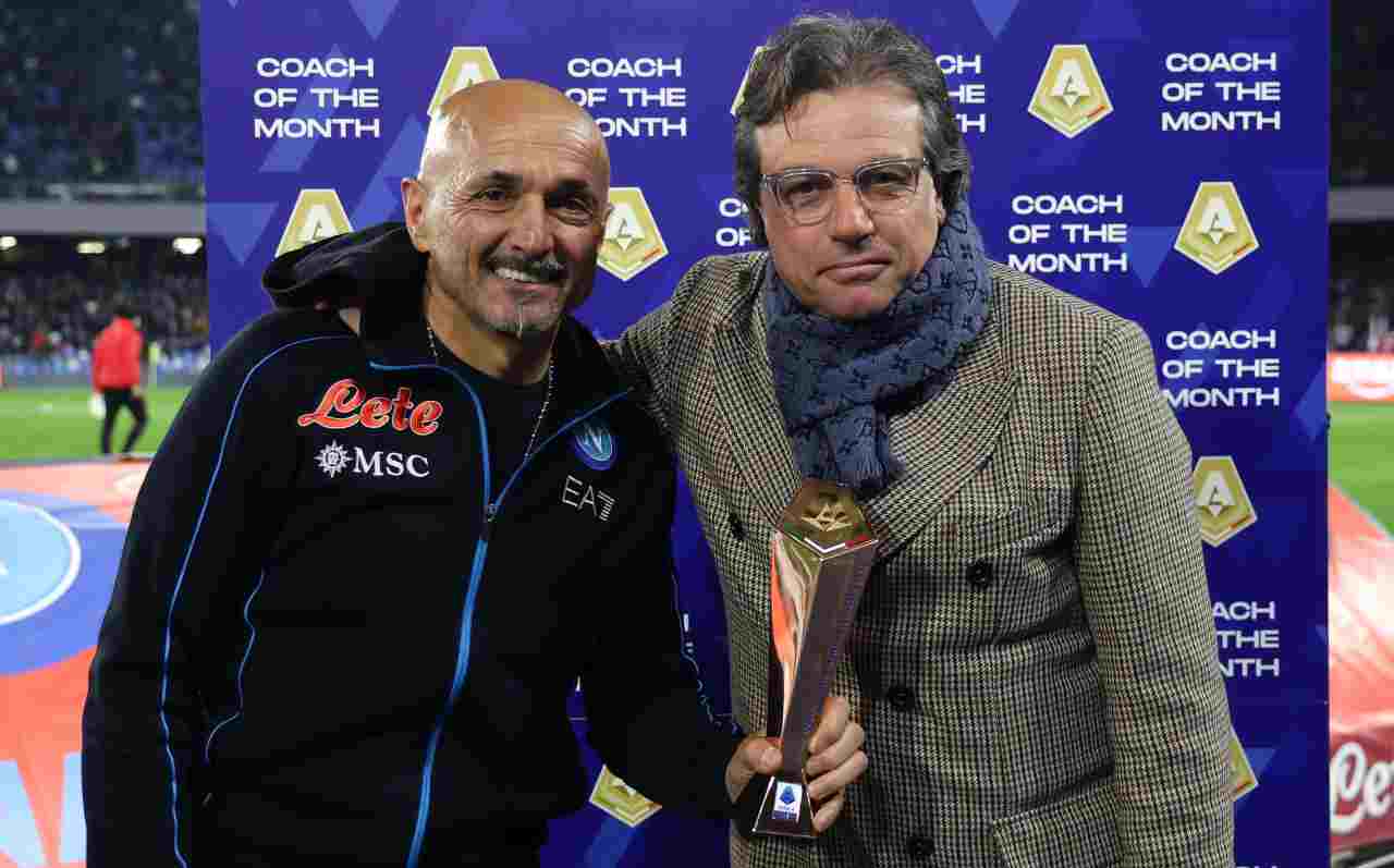 Cristiano Giuntoli premia Luciano Spalletti 