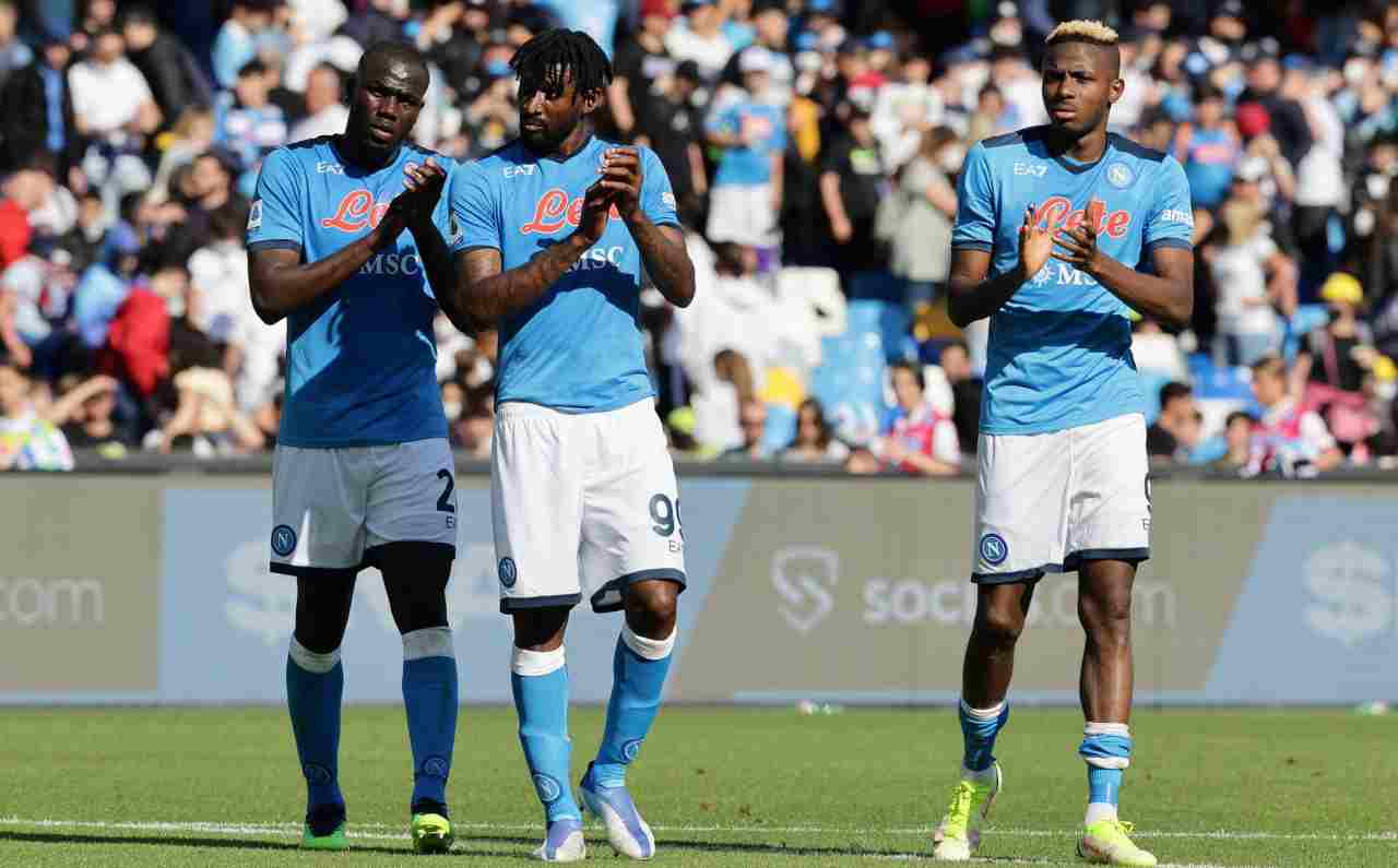 Koulibaly con Anguissa ed Osimhen
