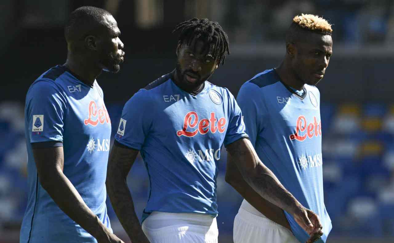 Koulibaly con Anguissa ed Osimhen