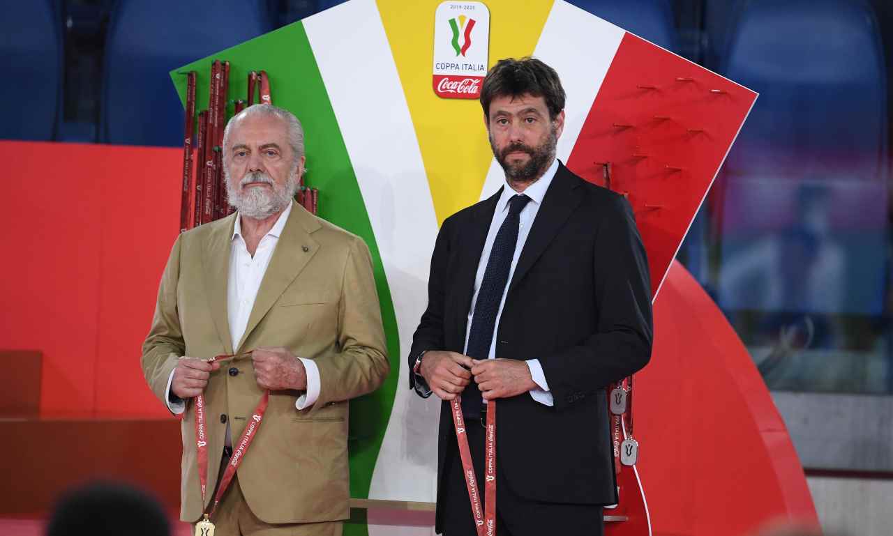 De Laurentiis con Andrea Agnelli